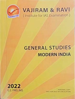 Modern India - Vajiram & Ravi Printed Notes - 2022 (Yellow Book - 2021-22)