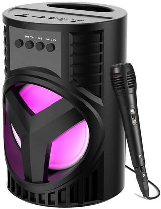 Techobucks WS-03 Thunder Beat Bass Portable Wireless sub woofer Sound Box system Multimedia Speaker Led Light mini Home theatre AUX supported Carry Handle Party Speaker FM Radio USB, Micro SD Card Reader [Free Mic ] 10 W Bluetooth Gaming Speaker
