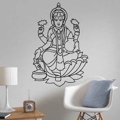 MMD DECORATION Goddess Lakshmi wall art stencil Size : - ( 16 x 24 ) Goddess Lakshmi Wall Stencil (Pack of 1, God) Reusable DIY Wall Stencil Painting for Home/Office Decoration Stencil Wall Stencil Stencil