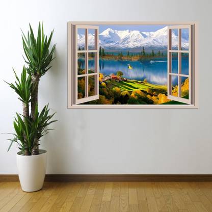 MH DÉCOR 90 cm Blue Scienery Self Adhesive Sticker