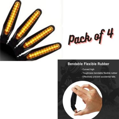 hjg Side, Front, Side, Rear LED Indicator Light for Honda, Bullet, Yamaha, KTM, Universal For Bike Pleasure, Pulsar 200NS, Platina 100, Passion X Pro