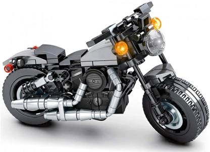 TMG Block Technology Series Motorcycle Model DIY Assemble Building Block Brick Set,189+PCS Harle David Motorbike Building Kit Building Blocks for Kids (Harle David 189 pcs)