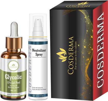 cosderma Glycolic Acid Peel 15% Glycolic Peel Skin Whitening Brightening Anti-pigmentation Peel
