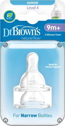 Dr. Brown's Standard Neck Baby Bottle Nipple 2 Pack Size: Level 4 Fast Flow Nipple