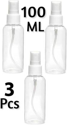 AMPEREUS Plastic Empty Spray Bottle Refillable Pump Hand Sanitizer 100ml Spray Bottle 100 ml Spray Bottle
