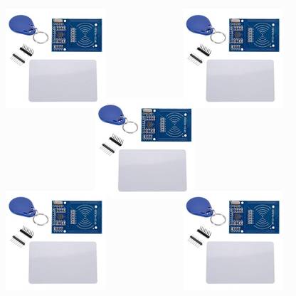 geeta enterprises (Pack of 5) MFRC-522 RC522 Card Read Antenna RFID Reader IC Card Proximity Module Key Chain for Arduino FM Transmitter Electronic Hobby Kit