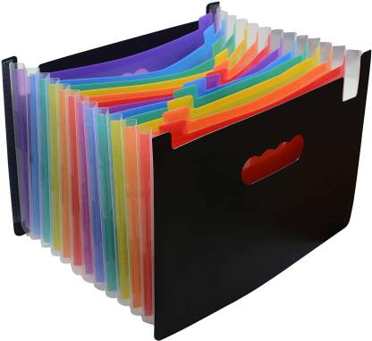 12 Pocket Expanding A4 Box File Organiser Paper Documents Foolscap Folder Bag