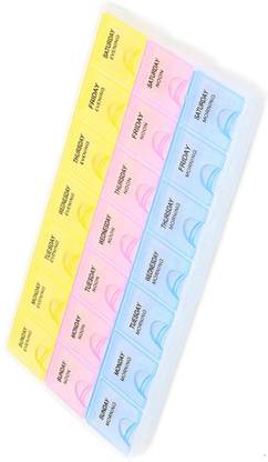 SYGA 7-Day Pill Box with 7 Day Weekly Daily Pill Box Pill Box