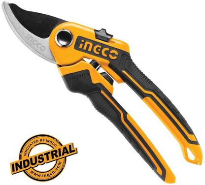 INGCO HPS0601 8 Inch Stainless Steel Aluminium body pruning shear blade, Hnadle non slip treatment|Hand tools|Utilityl Tools|Industrial Tools|Building tools|Mechanical Tools Bypass Pruner (Cordless) Bypass Pruner