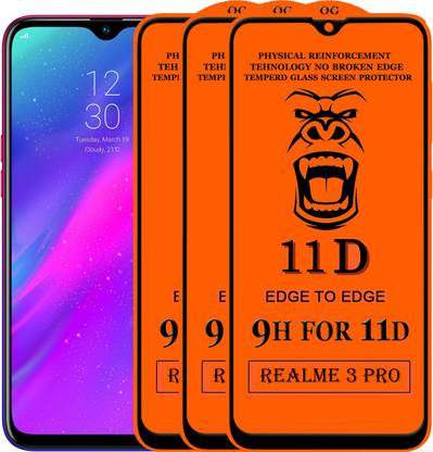PFOAM Edge To Edge Tempered Glass for Realme 3 Pro