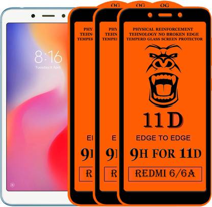 PFOAM Edge To Edge Tempered Glass for Mi Redmi 6A