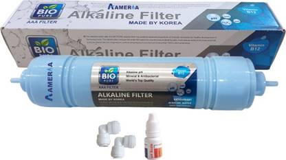 Aameria BIO Pure A-A-A Alkaline Water Filter Cartridge Vitamin B12 for Domestic RO Water Purifier System (MADE BY KOREA) Solid Filter Cartridge