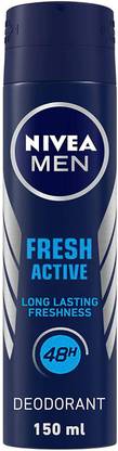 NIVEA MEN FRESH ACTIVE LONG LASTING FRESHNESS DEODORANT 150 ML Body Spray  -  For Men