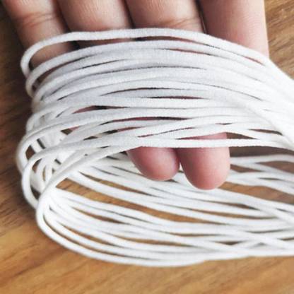 KnottyCord Elastic Thread and Cord White Elastic