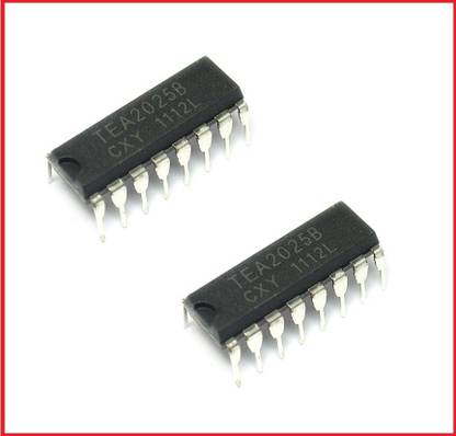 gamaonline traders TEA2025B 2PCS STEREO AUDIO AMPLIFIER IC'S 16PIN DIP Electronic Components Electronic Hobby Kit