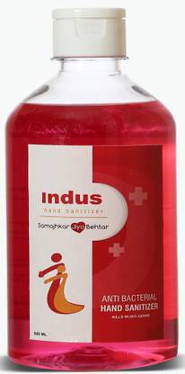 Indus Health Plus Indus  500 ML - Wholesale Pack of 20 Bottles, 80 Percent Alcohol-Based  Hand Sanitizer Bottle