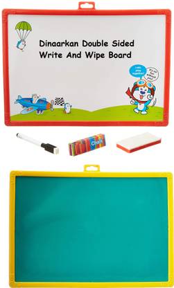 DINAARKAN Wall Hanging Double Sided Writing Educational Slate Blackboard For Kids