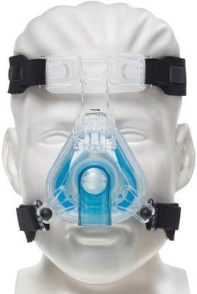 ZMR OVERSEAS Non-Invasive; Easy 2 Clean Full-Face Mask for Single Patient Use Meant for use with Single Limb BiPAP/CPAP machines only Non-Vented Mask with Head Gear (Free Size, Pack of 1)
