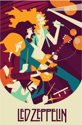 Led Zeppelin Art Poster Paper Print
