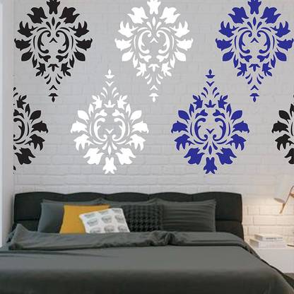 AMAZINGDECOR Size : - 16 " X 24 " Grabbing Bust Floral Art Wall Stencil (Pack of 1, CHANDELIER PATTERN) Reusable Wall Stencil Reusable DIY Wall Stencil Painting for Home Decoration (PVC, 16-inch x 24-inch) Stencil Wall Stencil Stencil (Pack of 1, CHANDELIER PATTERN) PVC Wall stencil Stencil