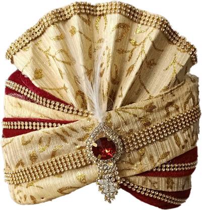 PAGDI Printed, Embellished Pagri