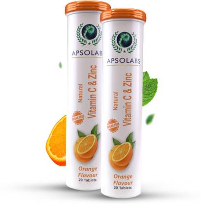 APSOLABS Effervescent Vitamin C Tablets for Immunity Antioxidant & Skincare, 1 daily