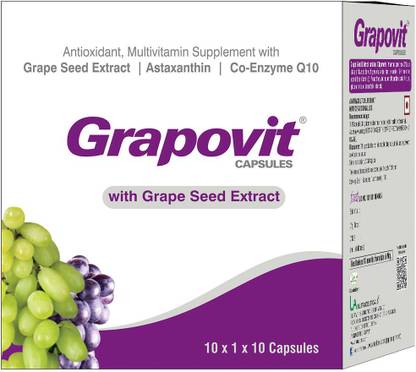 la nutraceuticals Grapovit Capsules Antioxidant, Multivitamin Supplement with Grape Seed Extract