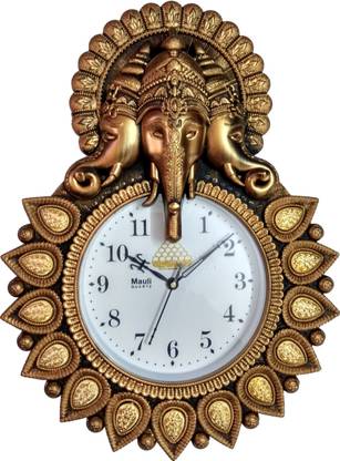 mauli Analog 33 cm X 24 cm Wall Clock