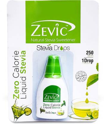 Zevic Zero Calorie Stevia Drops | Made with Stevia Extracts | Ideal for People Managing Weight | Healthy Substitute for Sugar, Honey & Other Sweetener