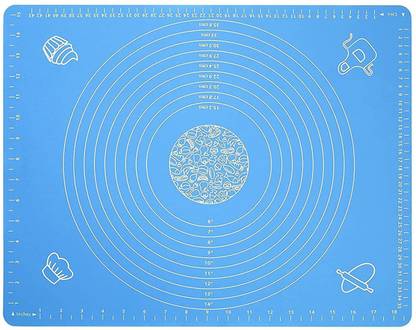 VILAP Baking Mat for Pastry Rolling with Measurements | Silicone Non-Stick Fondant Mat | Liner Heat Resistance Table Placemat Pad Pastry Board | Reusable BPA Free Silicone Vertical Dough Maker