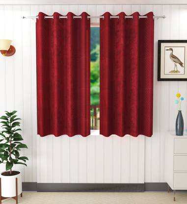 Flipkart SmartBuy 152 cm (5 ft) Window Polyester Semi Transparent Curtain (Pack Of 2)