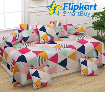 Flipkart SmartBuy Polycotton Abstract Diwan Set