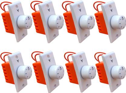 Hiru SWITCH 7 STEP - 8 PCS Simple FAN REGULATOR for Home & Office Step-Type Button Regulator
