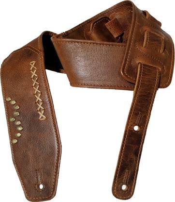 antigo Leather Guitar Strap/Belt with PICK HOLDER & NECK STRAP made of 100% genuine leather Leather Strap