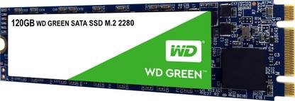 WD M.2 Green 120 GB Laptop, Desktop, All in One PC's Green M.2 Internal Solid State Drive (SSD) (WDS120G2G0B)