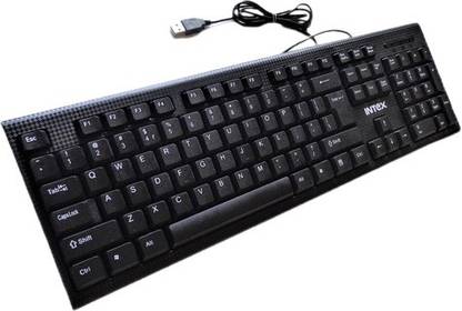 Intex USB Keyboard IT-KB333 Wired USB Standard Desktop Keyboard Compatible with Desktop, Laptop, Mac