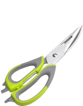 Birud 10 in 1 Mighty Shears Scissor Multipurpose Stainless Steel Scissor Best Shear Of Cooking Scissor Knife/Cutter/Peeler/Opener/Fish Scale Scraper/Slicer/Nutcracker Stainless Steel Stainless Steel All-Purpose Scissor