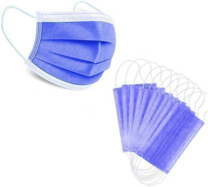 Exquisite 2 IN 1 [6 LAYER] Breathable Face Mask With Comfortable Ear Loop And Nosepin WITH THIS NO NEED TO WEAR ONE ANOTHER MASK 6 PLY DOUBLE LAYERED [ NO NEED OF TWO MASKS IF YOU WEAR THIS ] 6 ply dark blue