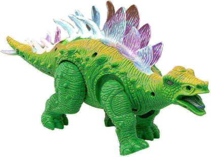 ALLAMWAR Battery Operated Musical and Walking Dinosaurs Bump & Go Action Toy with Lightening Effect | Musical Toy for Kids