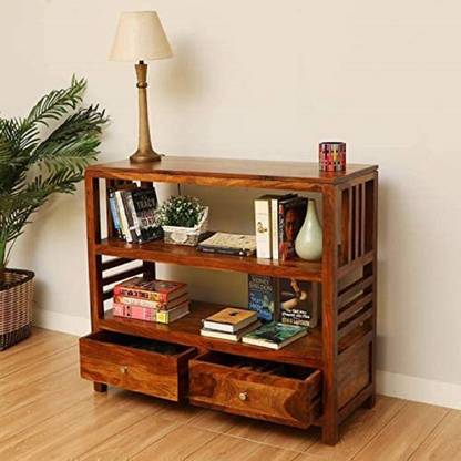 VIvek Wood Sheesham Wood Side Console Table With 2 Drawers Storage For Living Room & Office Solid Wood Console Table