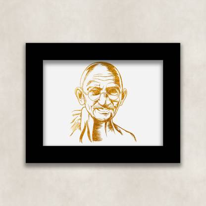 Select Shopie Gold Art Ink 7 inch x 8.5 inch Painting
