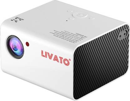 Livato T10 Real 1920*1080P Full HD 5000 Lumens Dolby sound Portable Projector For Home and Office (5000 lm / 1 Speaker / Remote Controller) Portable Projector