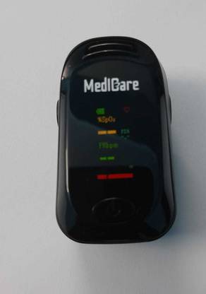 Medicare M170-Pulse Oximeter Professional Series Finger Tip Pulse Pulse Oximeter with OLED Display & Auto Power Off (Black Colour) Pulse Oximeter (Black) Pulse Oximeter