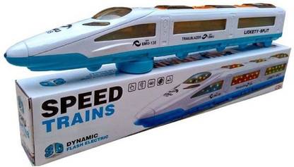 FTAFAT Speed Bullet Train Emu Metro Train Toy with Dazzling LED 3D lightning,, Universal Rotation Train toy for kids