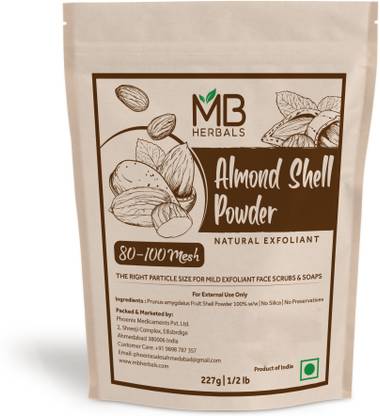MB Herbals Almond Shell Powder 80 - 100 mesh Scrub