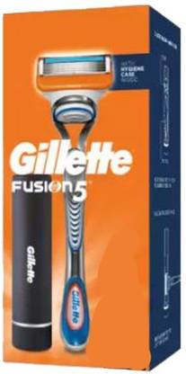 Gillette Fusion Razor (Sachin Tendulkars Pack) with Hygiene Case, Men
