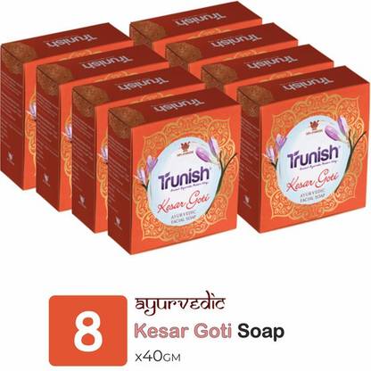 Trunish Kesar Goti Soap 40GM Pack Of 8