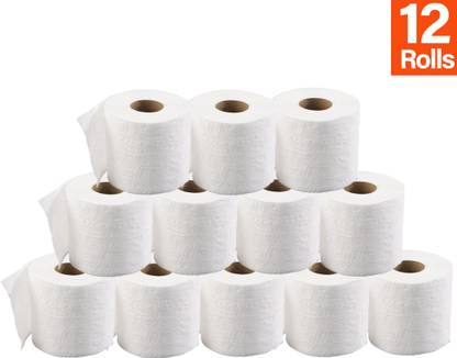 JASMINE 2 Ply Toilet Roll | Toilet Paper Roll / Tissue Roll- 12 Rolls 220 Pulls Per Roll Toilet Paper Roll Toilet Paper Roll
