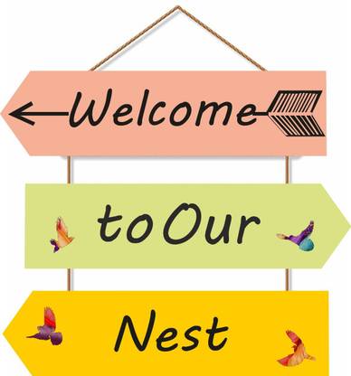 World Class Enterprises Welcome To Our Nest Wall Hanging
