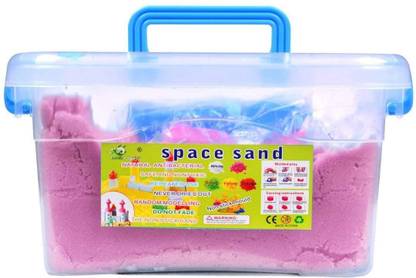 sellivica 2 Kg Kinetic Sand Amazing Magic Gluten Free Active Artificial Sand Play Dough Clay Set with Moulded Toys for Children Kids
